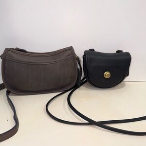 Vintage Coach Bundle- Black Mini Belt Bag 9826 & Wendie 9031